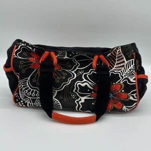 Laurel Burch Flower Beaded Canvas Tote Shoulder‎ Bag